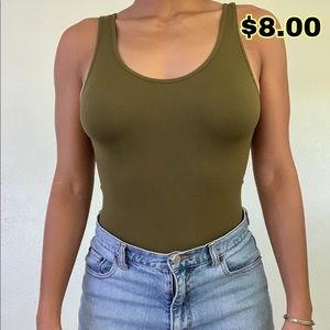 Olive green bodysuit